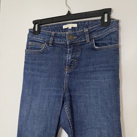 Maje Jeans Blue Fray hem denim jeans Slim Straight size XS US 0 - Picture 6 of 7